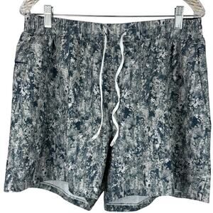 Lululemon Pool Short 5" Washed Marble Alpine White/Blue Men's Size XL EUC